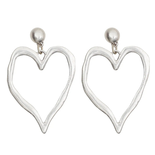 Heart Pewter Earring