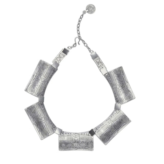 Rectangle Pewter Necklace