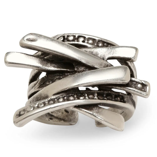 Stick Fire Pewter Ring