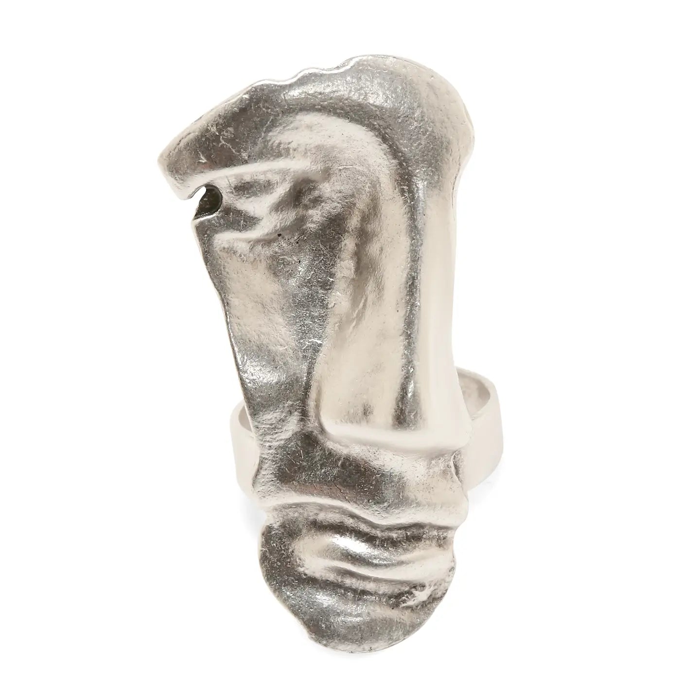 Face of Man Pewter Ring