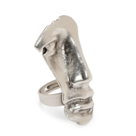 Face of Man Pewter Ring