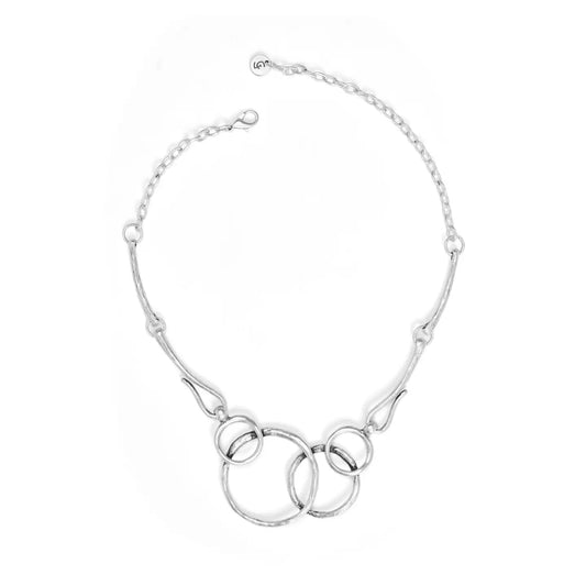 Hoops Pewter Necklace