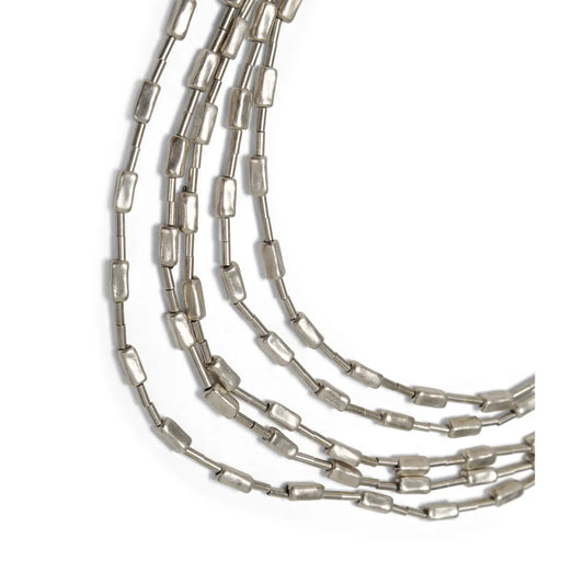 Multi Chain Pewter Necklace