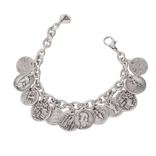 Handmade Pewter Coin Bracelet