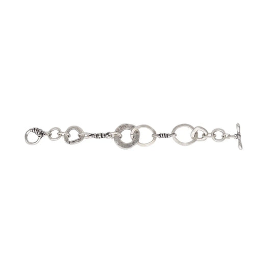 Handmade Pewter Link & Chain Bracelet