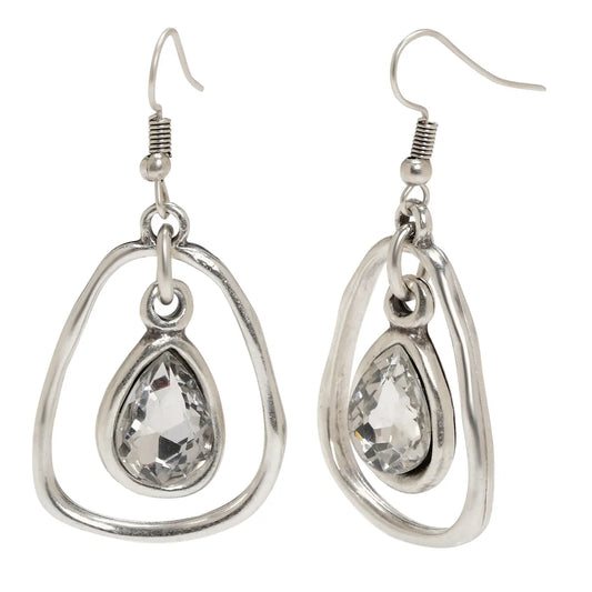 Droplet Pewter Earring