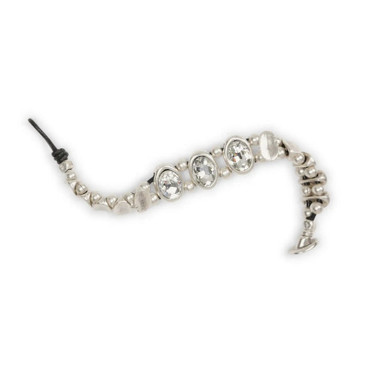 Circle Square Pewter Bracelet