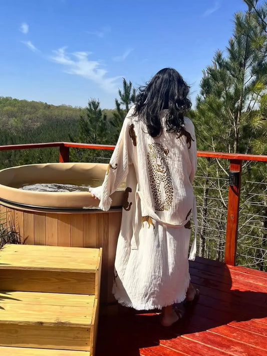 Brown Cheetah Robe