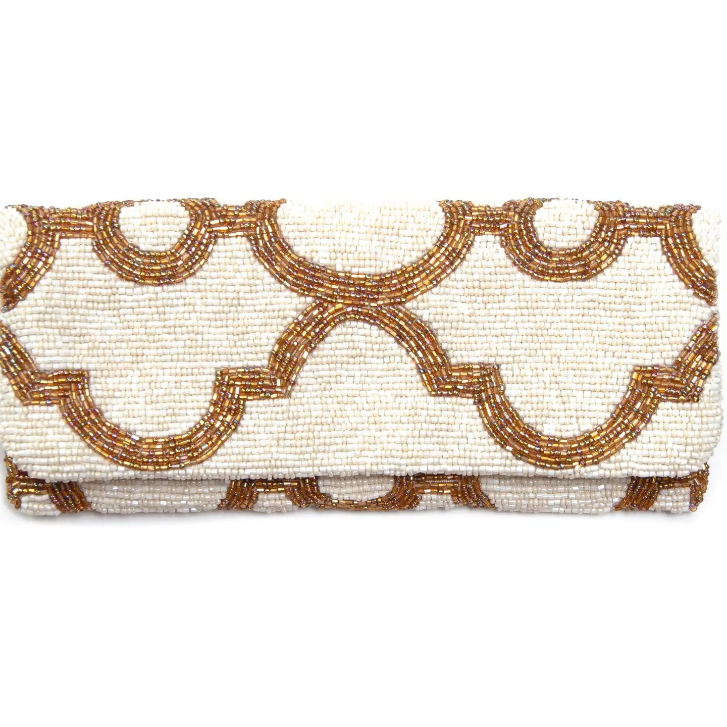 FO Brown Beaded Clutch