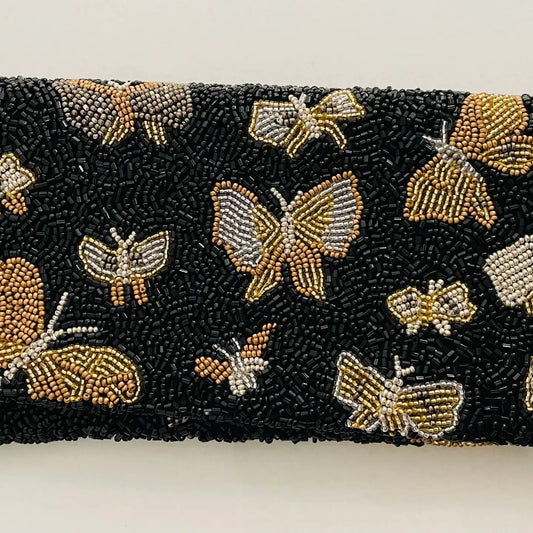 FO Butterflies Beaded Clutch