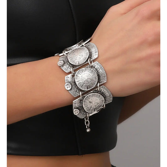 Sunburst Silver Bracelet