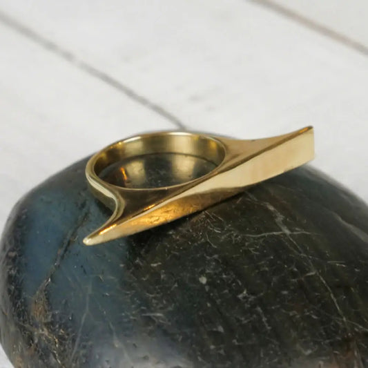 Brass Cross Finger Bar Ring