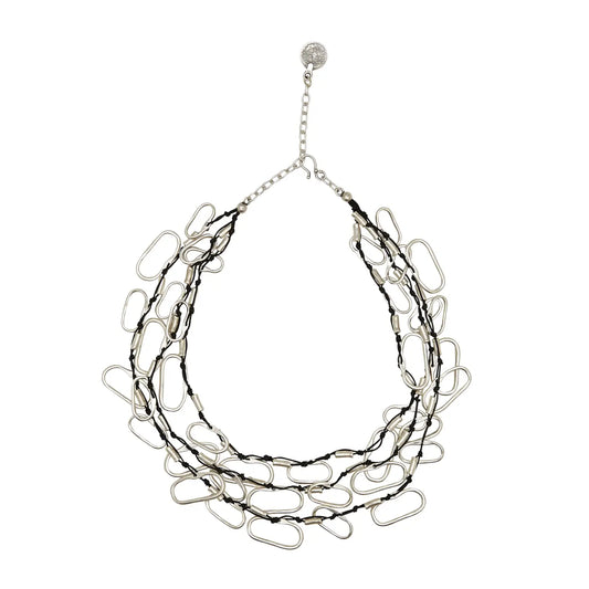 Multi Link Chain Pewter Necklace