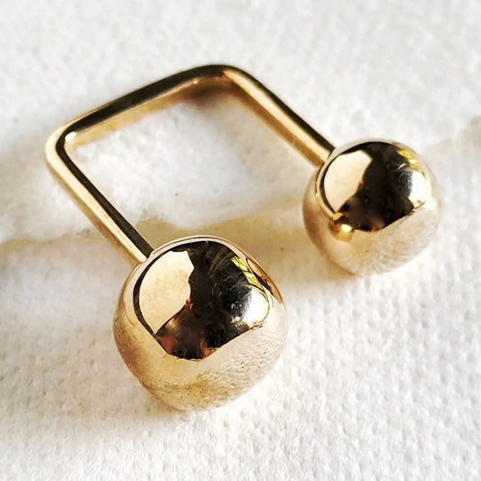 Brass Ring Moon Sphere Double