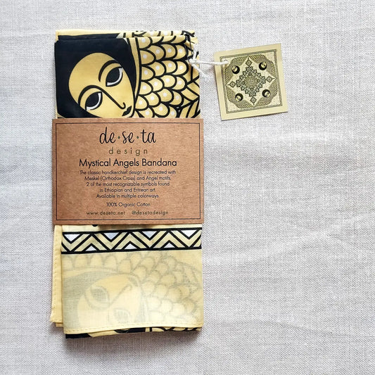 Mystical Afro Angels Ethiopian-Inspired Bandana - Lemon Yellow