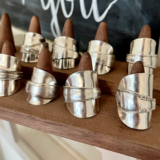 Saddle Whole Spoon Silver Rings