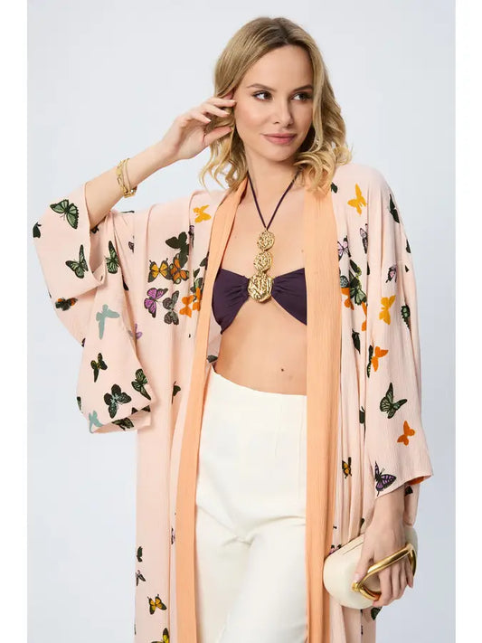Scattered Butterfly Kimono