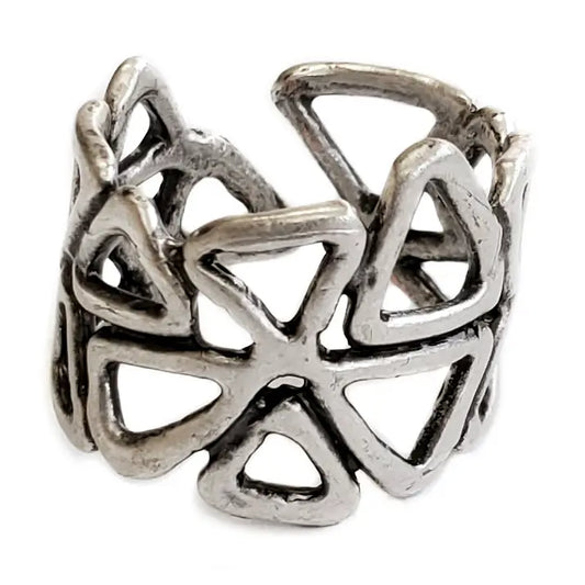 Clover Leaf Pewter Ring