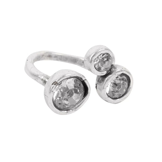 Handmade Crystal Brass Ring