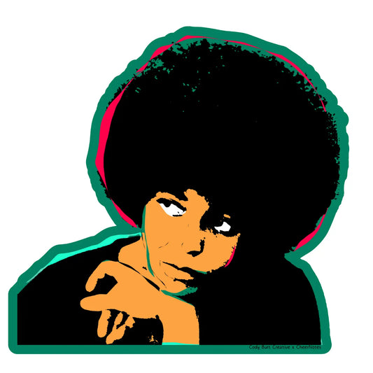Angela Davis Black Icon Sticker