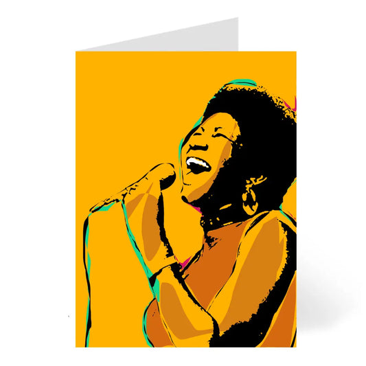 Aretha Franklin Black Icon Card
