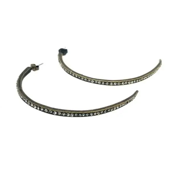 Crystal Half Hoop Earrings