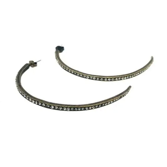 Crystal Half Hoop Earrings