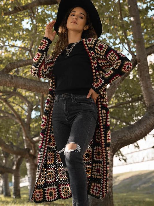 Long Crochet Kimono