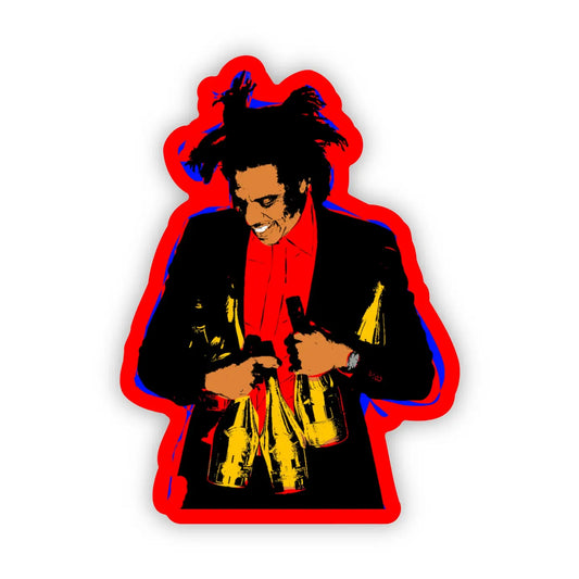 Jay-Z & Black Icon Champagne Stickers