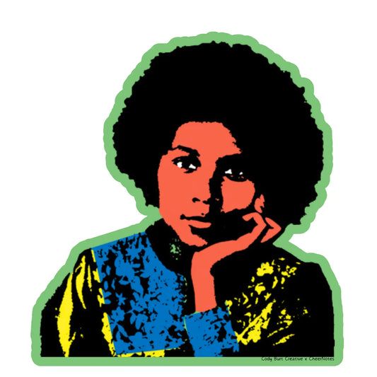 Bell Hooks Black Icon Stickers