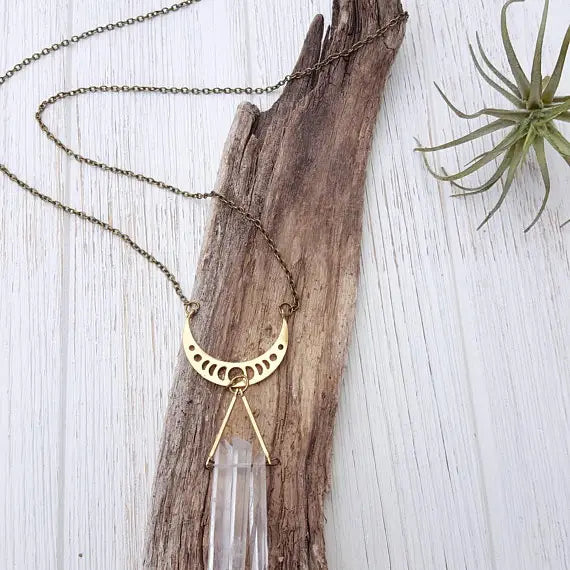Clear Quartz Crystal Necklace