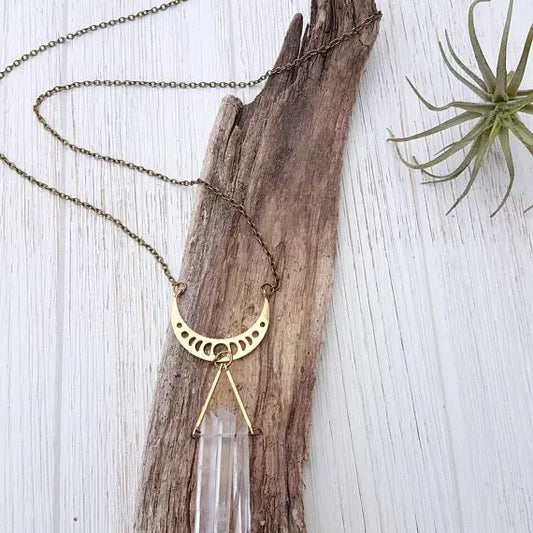 Clear Quartz Crystal Necklace