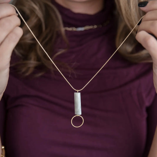 Moonstone Linear Necklace