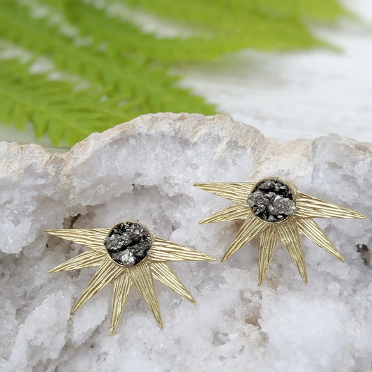Celestial Starburst Silver Stud