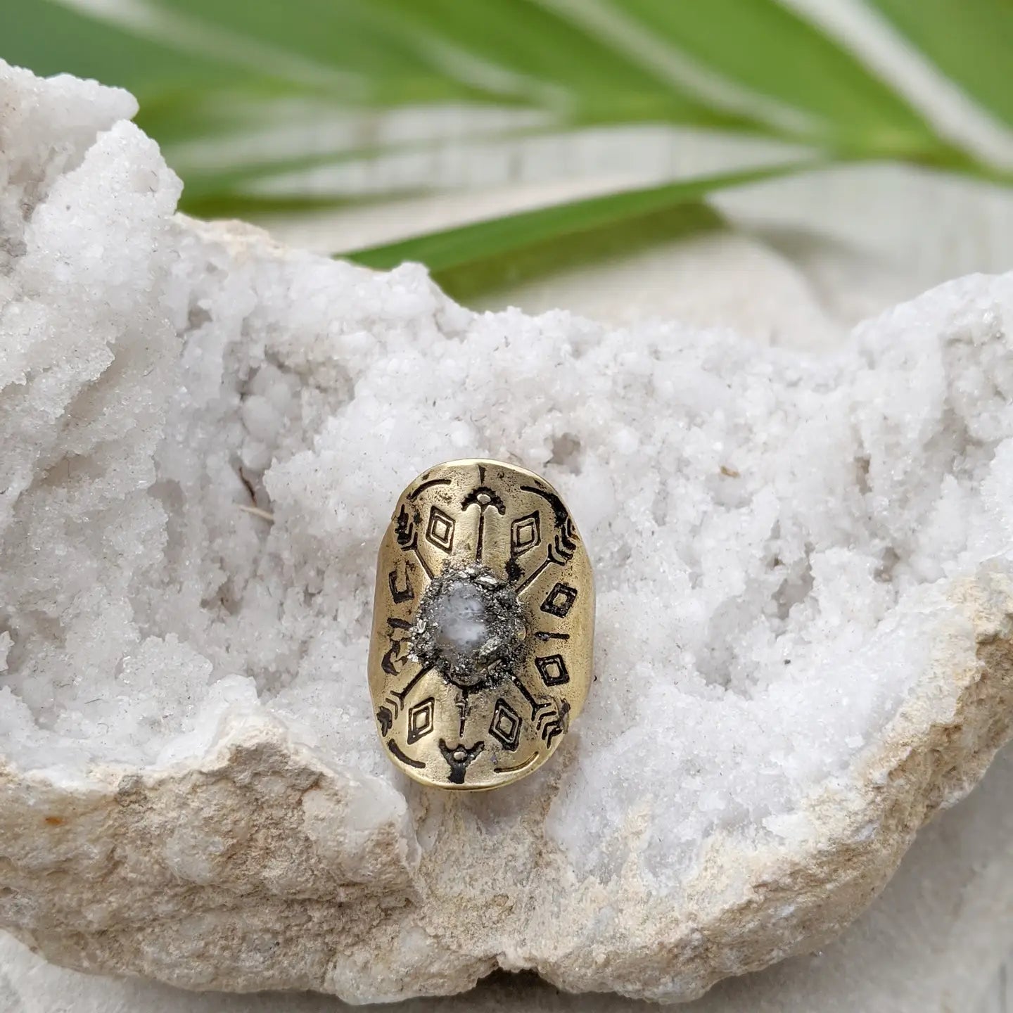Boho Adjustable Moonstone Ring