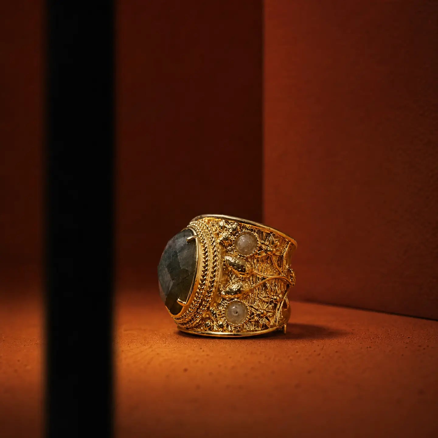Mystic Labradorite Ring