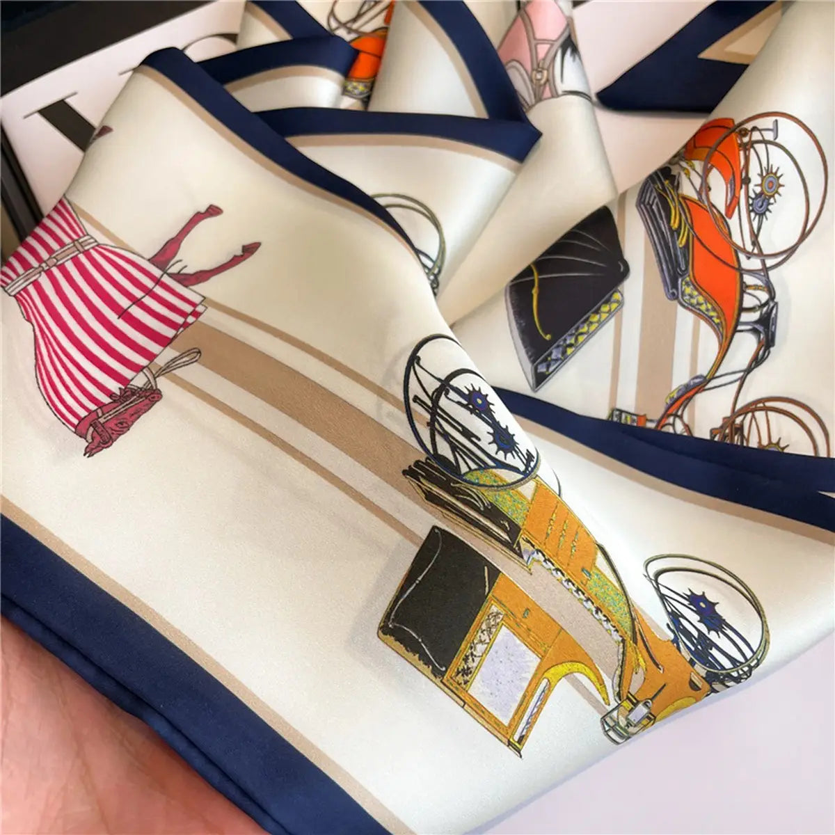 Equestrian Elegance Ribbon Scarf