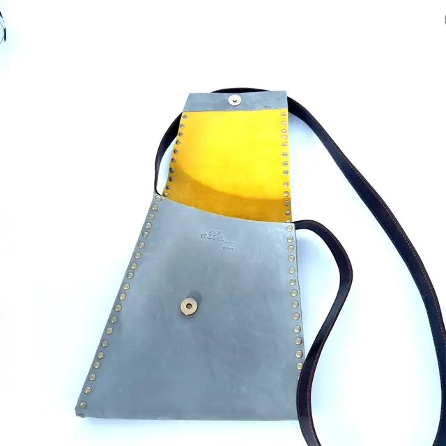 Slanted Studded Crossbody Bag