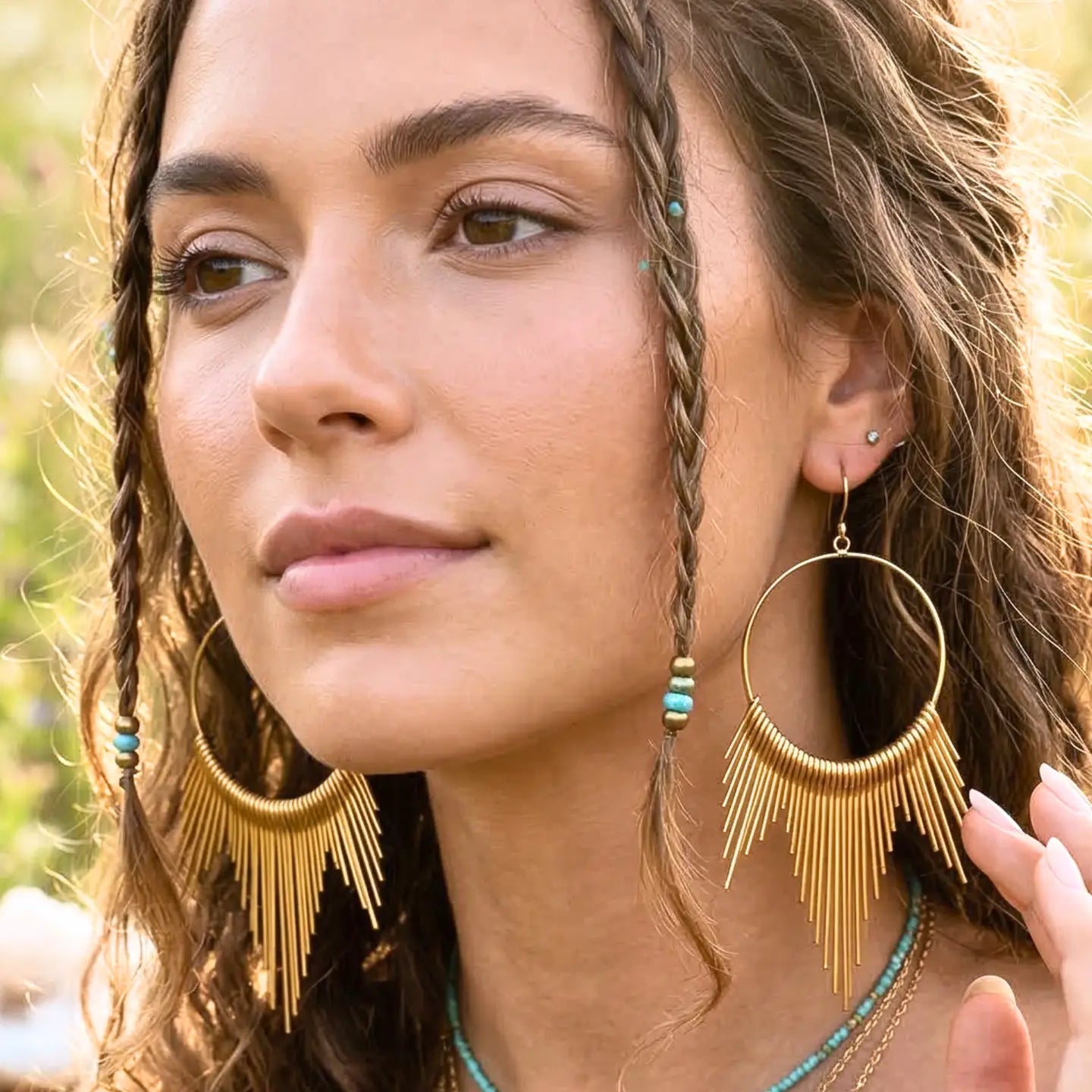 Celestial Ray Hoops