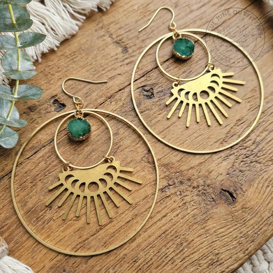 Celestial Quartz Statement Earrings