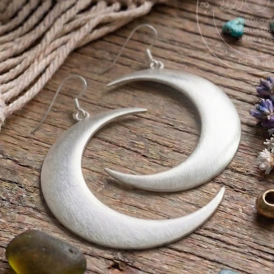 Large Cresent Moon Earings
