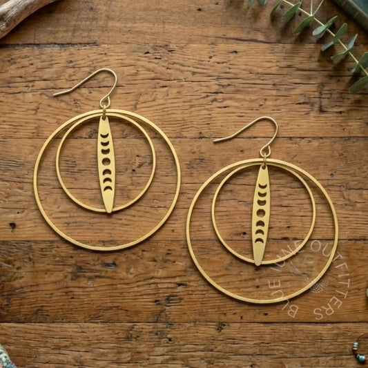 Moon Phase Bohemian Earrings