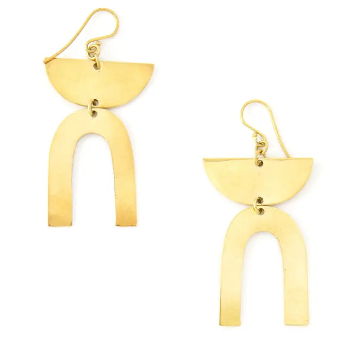 Kenyan Brass Hustle Earrings