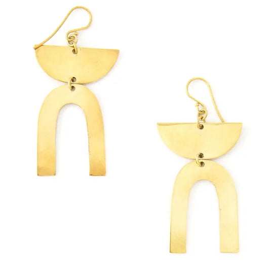 Kenyan Brass Hustle Earrings