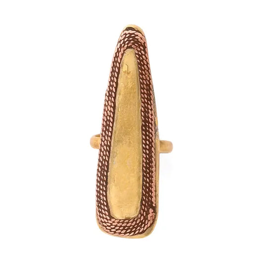 Kenyan Copper and Brass Shield Ring