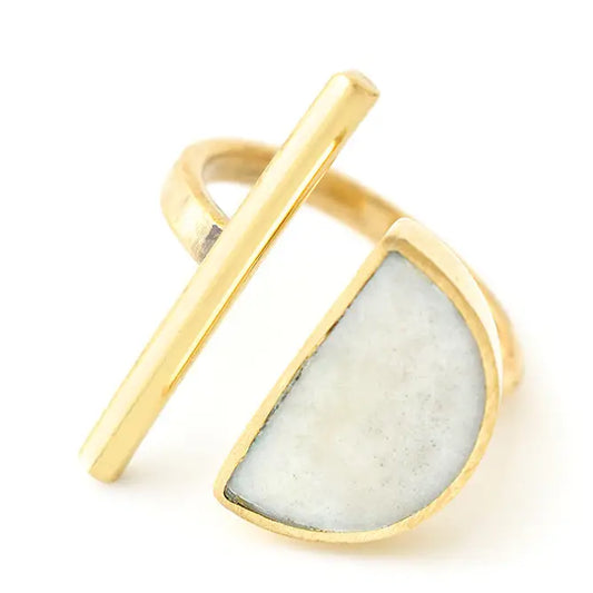 Kenyan Moonrise Horizon Brass Ring