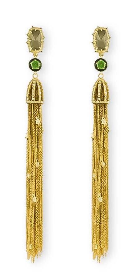 Alexis Bittar Cascading Tassel Clip On Earrings