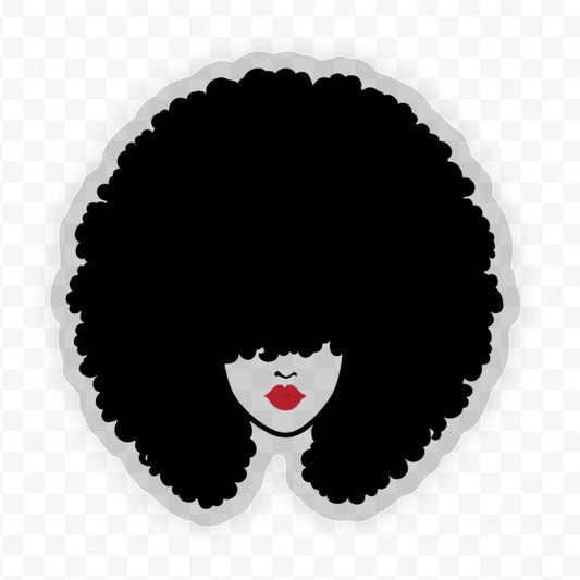 Afro and Red Lip Sticker