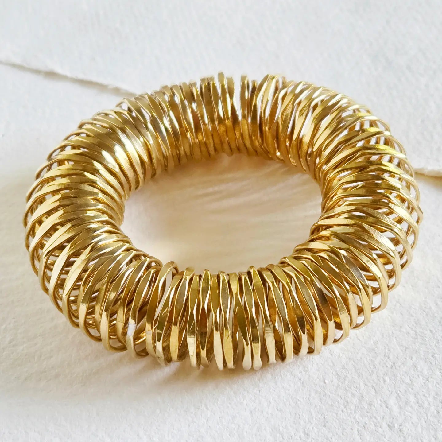Solid Brass Statement Bangle Torsion