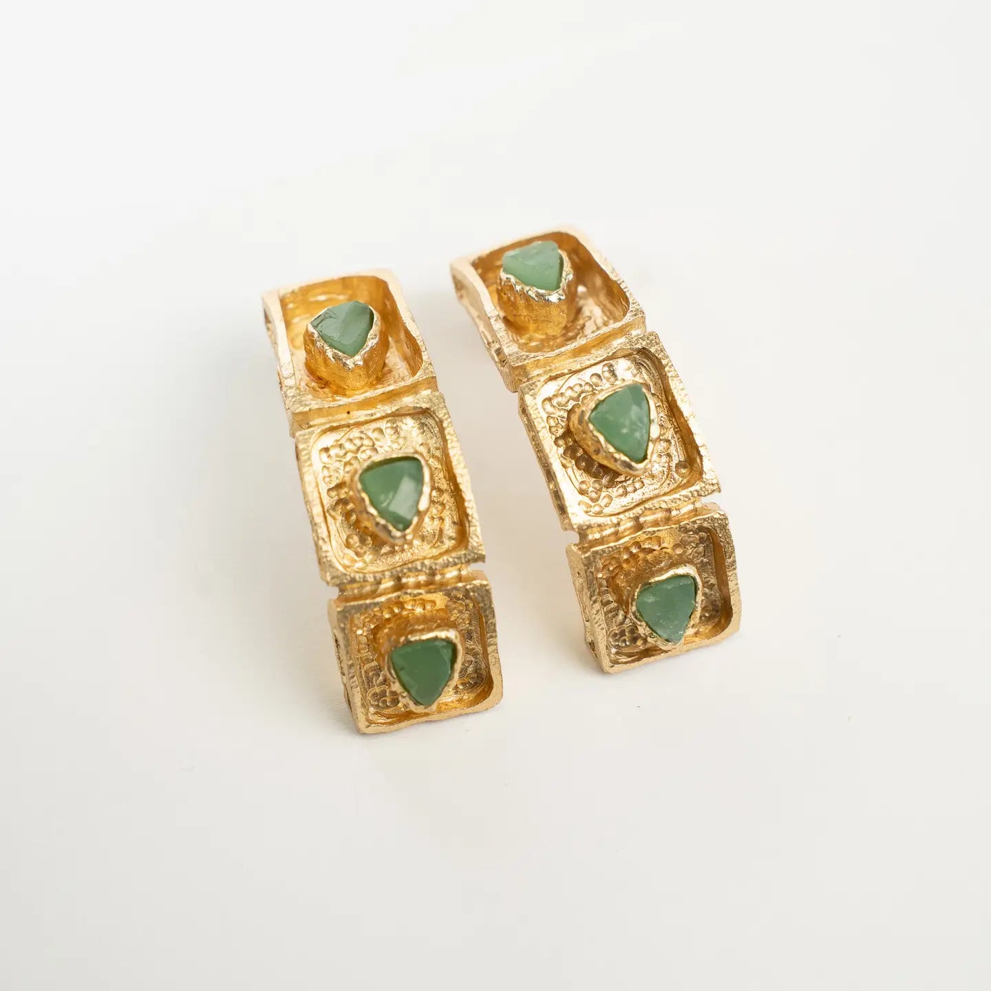 Pia Raw Fluorite Earrings